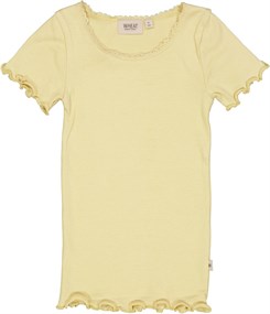 Wheat Rib T-Shirt Lace SS - Yellow dream